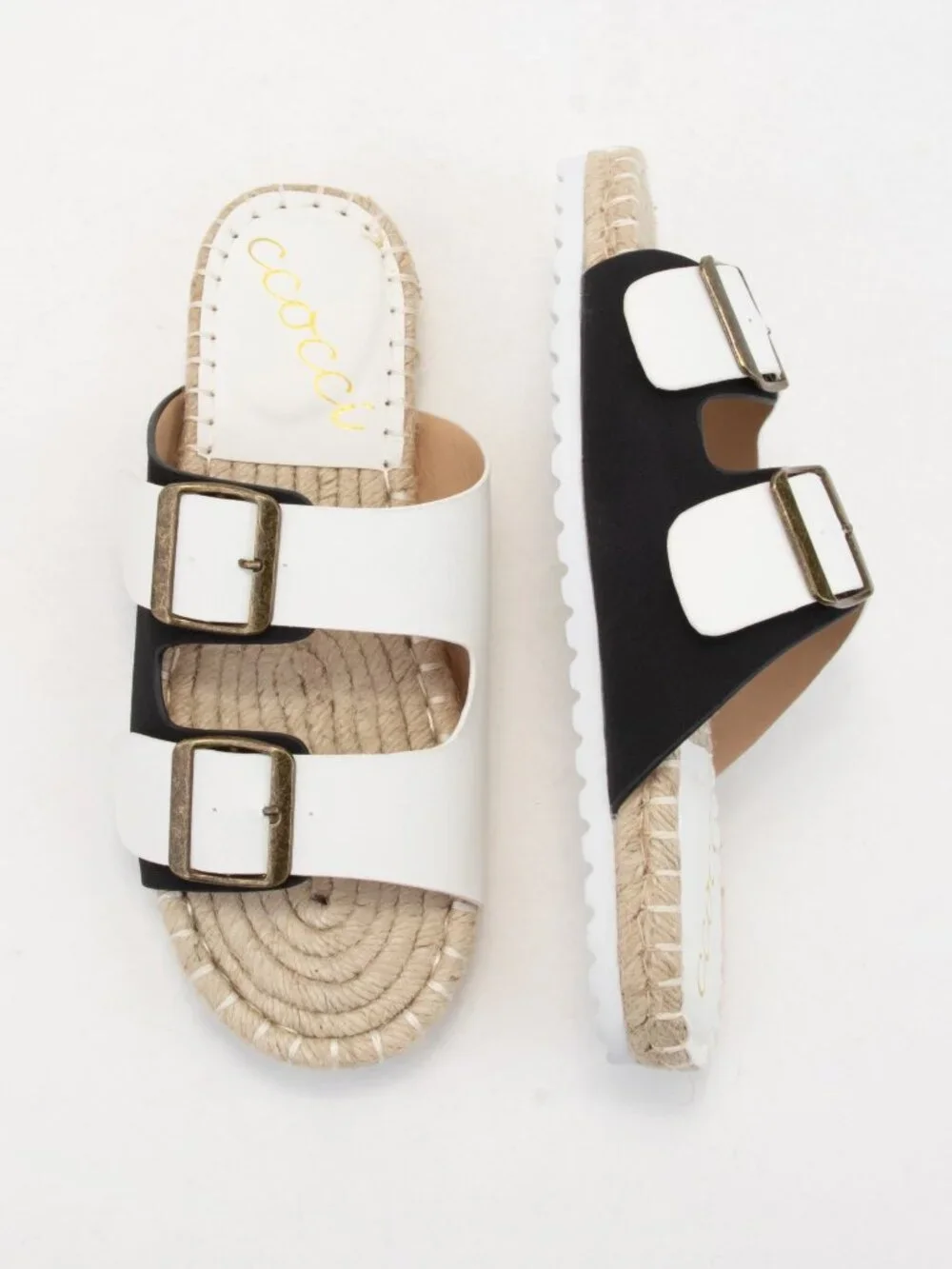 SANDAL‎ MANIA 🚨Ccocci Brand Dayton Double Strap Espadrille Sandals in Black NEW